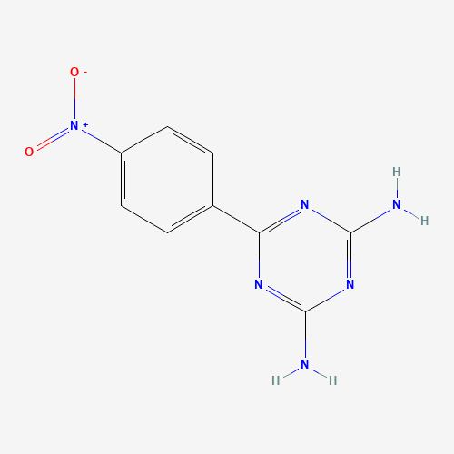 6-(4-nitrophenyl)-1,3,5-triazine-2,4-diamine (CAS: 29366-73-2) - Chemical Structure and Molecular Formula 