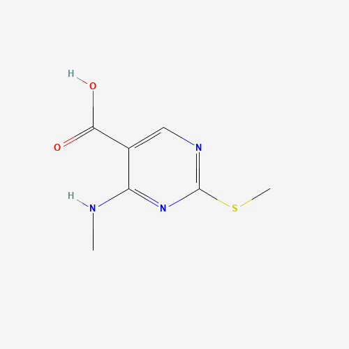 4-(methylamino)-2-methylsulfanylpyrimidine-5-carboxylic acid (CAS: 863028-98-2) - Chemical Structure and Molecular Formula 
