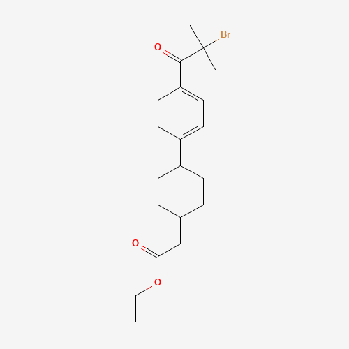 ethyl 2-[4-[4-(2-bromo-2-methylpropanoyl)phenyl]cyclohexyl]acetate (CAS: 701232-18-0) - Related Chemical Product