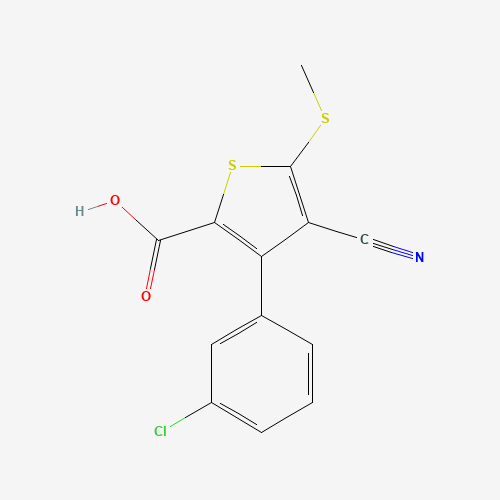 3-(3-chlorophenyl)-4-cyano-5-methylsulfanylthiophene-2-carboxylic acid (CAS: 116493-00-6) - Related Chemical Product