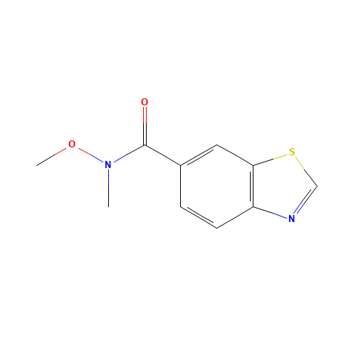 N-methoxy-N-methyl-1,3-benzothiazole-6-carboxamide (CAS: 1056447-84-7) - Chemical Structure and Molecular Formula 
