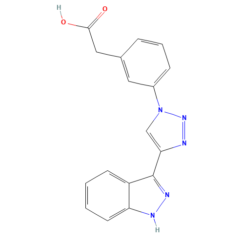 2-[3-[4-(1H-indazol-3-yl)triazol-1-yl]phenyl]acetic acid (CAS: 1383705-87-0) - Related Chemical Product