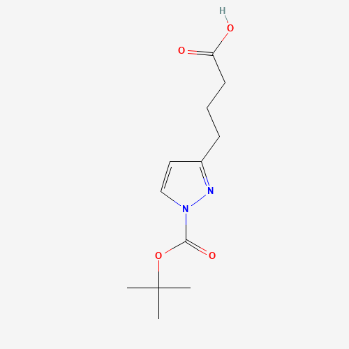 4-[1-[(2-methylpropan-2-yl)oxycarbonyl]pyrazol-3-yl]butanoic acid (CAS: 1190392-26-7) - Related Chemical Product