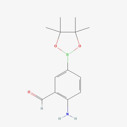 2-amino-5-(4,4,5,5-tetramethyl-1,3,2-dioxaborolan-2-yl)benzaldehyde (CAS: 1319197-32-4) - Related Chemical Product
