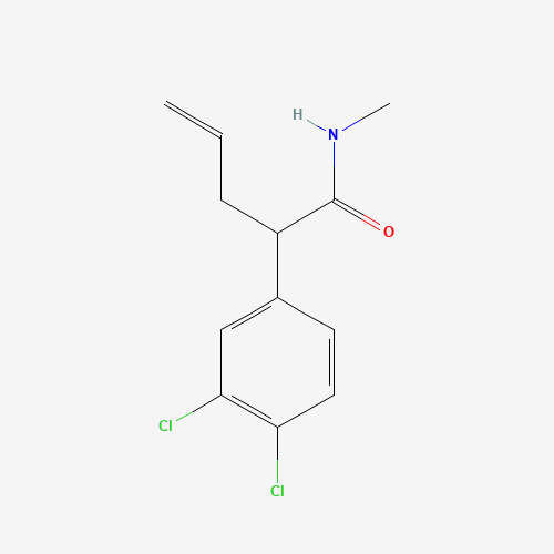 2-(3,4-dichlorophenyl)-N-methylpent-4-enamide (CAS: 206997-68-4) - Chemical Structure and Molecular Formula 