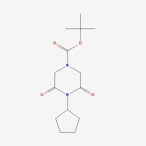 tert-butyl 4-cyclopentyl-3,5-dioxopiperazine-1-carboxylate (CAS: 1284245-30-2) - Chemical Structure and Molecular Formula 