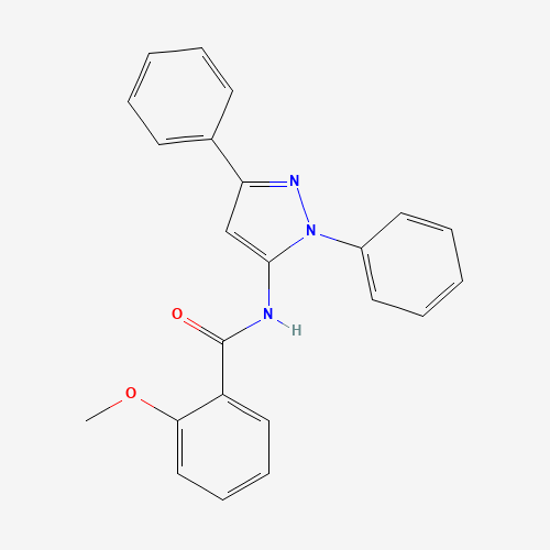 N-(2,5-diphenylpyrazol-3-yl)-2-methoxybenzamide (CAS: 79442-81-2) - Chemical Structure and Molecular Formula 