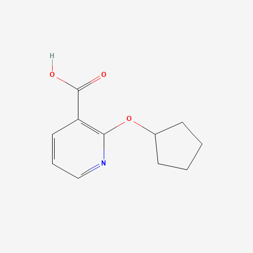 2-cyclopentyloxypyridine-3-carboxylic acid (CAS: 953732-05-3) - Chemical Structure and Molecular Formula 