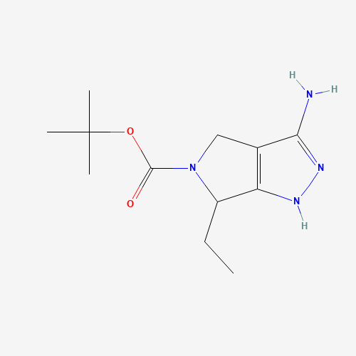 tert-butyl 3-amino-6-ethyl-4,6-dihydro-1H-pyrrolo[3,4-c]pyrazole-5-carboxylate (CAS: 1196153-31-7) - Chemical Structure and Molecular Formula 