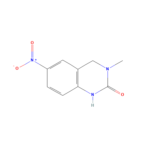 3-methyl-6-nitro-1,4-dihydroquinazolin-2-one (CAS: 1253226-04-8) - Chemical Structure and Molecular Formula 