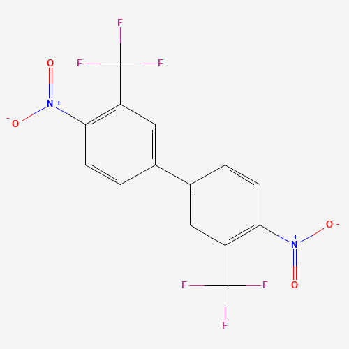 1-nitro-4-[4-nitro-3-(trifluoromethyl)phenyl]-2-(trifluoromethyl)benzene (CAS: 363-95-1) - Chemical Structure and Molecular Formula 