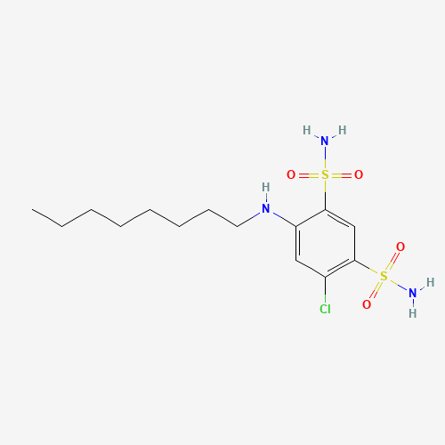 4-chloro-6-(octylamino)benzene-1,3-disulfonamide (CAS: 14711-22-9) - Chemical Structure and Molecular Formula 