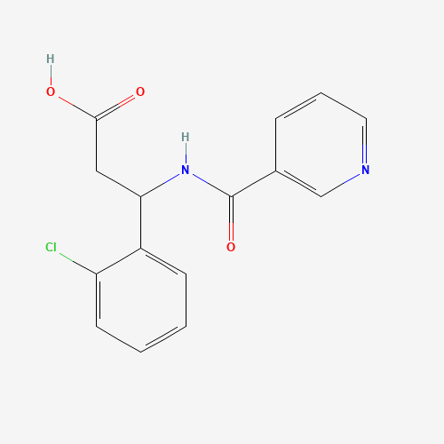 3-(2-chlorophenyl)-3-(pyridine-3-carbonylamino)propanoic acid (CAS: 1257212-50-2) - Chemical Structure and Molecular Formula 