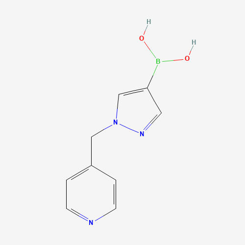 [1-(pyridin-4-ylmethyl)pyrazol-4-yl]boronic acid (CAS: 1141889-26-0) - Chemical Structure and Molecular Formula 