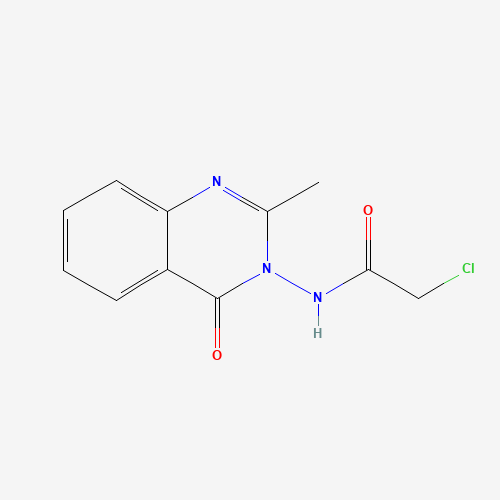 2-chloro-N-(2-methyl-4-oxoquinazolin-3-yl)acetamide (CAS: 6761-07-5) - Chemical Structure and Molecular Formula 