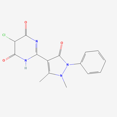5-chloro-2-(1,5-dimethyl-3-oxo-2-phenylpyrazol-4-yl)-1H-pyrimidine-4,6-dione (CAS: 21585-48-8) - Related Chemical Product