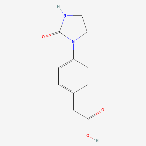 2-[4-(2-oxoimidazolidin-1-yl)phenyl]acetic acid (CAS: 492445-92-8) - Chemical Structure and Molecular Formula 