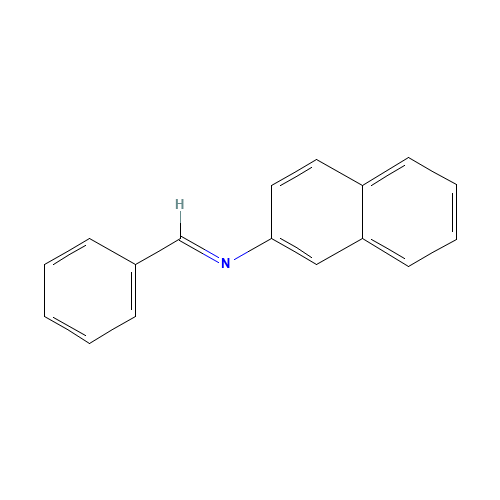 N-naphthalen-2-yl-1-phenylmethanimine (CAS: 891-32-7) - Chemical Structure and Molecular Formula 