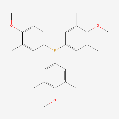 tris(4-methoxy-3,5-dimethylphenyl)phosphane (CAS: 121898-64-4) - Chemical Structure and Molecular Formula 
