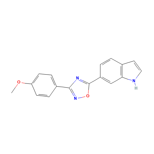 5-(1H-indol-6-yl)-3-(4-methoxyphenyl)-1,2,4-oxadiazole (CAS: 1196987-26-4) - Related Chemical Product