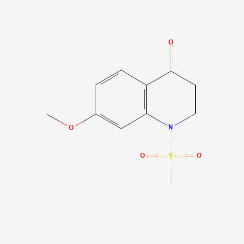 7-methoxy-1-methylsulfonyl-2,3-dihydroquinolin-4-one (CAS: 1082922-32-4) - Chemical Structure and Molecular Formula 