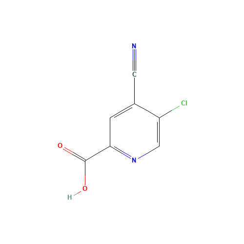 5-chloro-4-cyanopyridine-2-carboxylic acid (CAS: 1211541-21-7) - Chemical Structure and Molecular Formula 