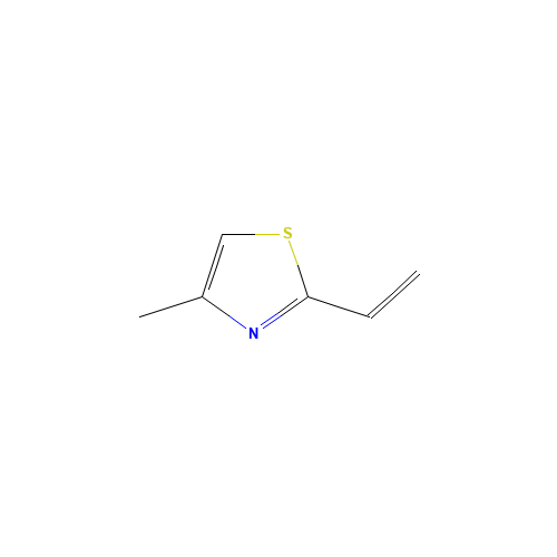 2-ethenyl-4-methyl-1,3-thiazole (CAS: 45534-10-9) - Chemical Structure and Molecular Formula 