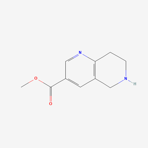 methyl 5,6,7,8-tetrahydro-1,6-naphthyridine-3-carboxylate (CAS: 1086392-58-6) - Chemical Structure and Molecular Formula 