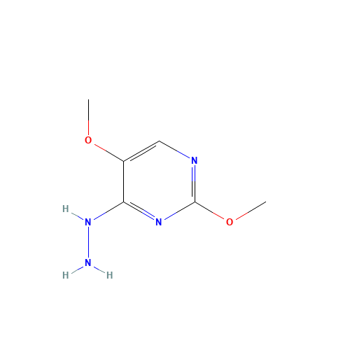 (2,5-dimethoxypyrimidin-4-yl)hydrazine (CAS: 381666-22-4) - Chemical Structure and Molecular Formula 