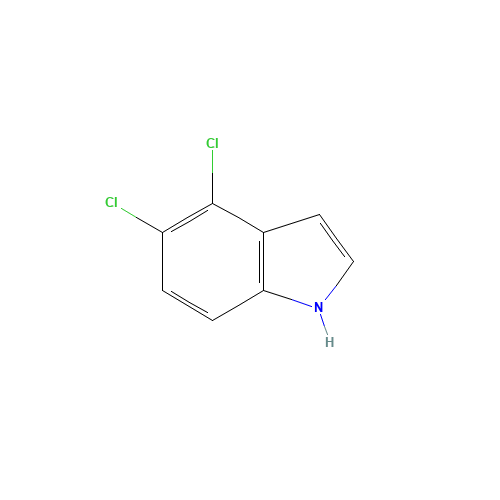 4,5-dichloro-1H-indole (CAS: 122509-73-3) - Chemical Structure and Molecular Formula 