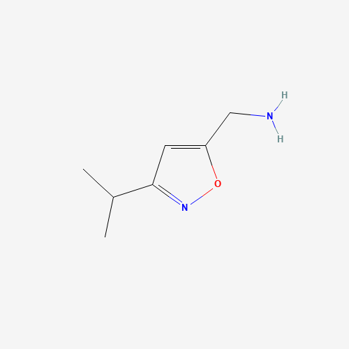 (3-propan-2-yl-1,2-oxazol-5-yl)methanamine (CAS: 543713-30-0) - Chemical Structure and Molecular Formula 