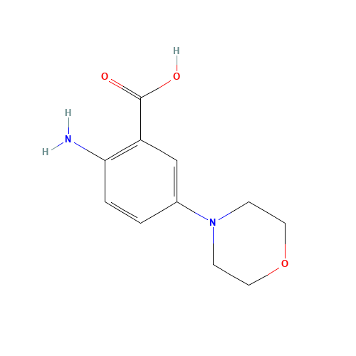 2-amino-5-morpholin-4-ylbenzoic acid (CAS: 153437-52-6) - Chemical Structure and Molecular Formula 