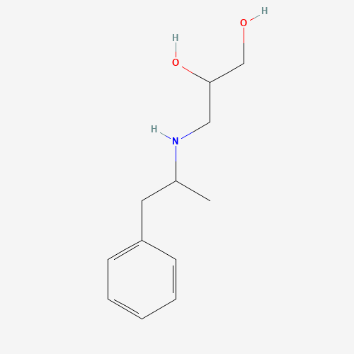 3-(1-phenylpropan-2-ylamino)propane-1,2-diol (CAS: 52055-36-4) - Chemical Structure and Molecular Formula 