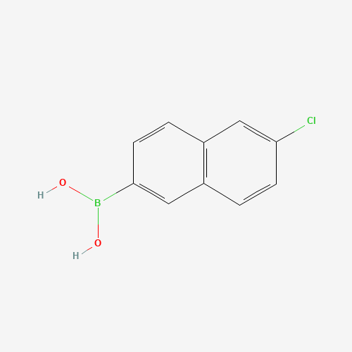 (6-chloronaphthalen-2-yl)boronic acid (CAS: 870822-86-9) - Chemical Structure and Molecular Formula 