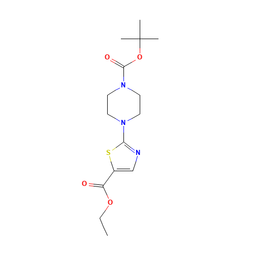ethyl 2-[4-[(2-methylpropan-2-yl)oxycarbonyl]piperazin-1-yl]-1,3-thiazole-5-carboxylate (CAS: 873075-57-1) - Related Chemical Product