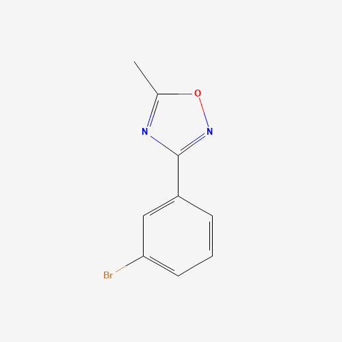3-(3-bromophenyl)-5-methyl-1,2,4-oxadiazole (CAS: 160377-57-1) - Chemical Structure and Molecular Formula 