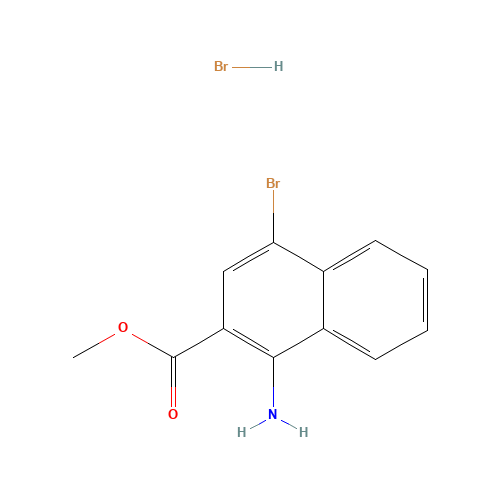methyl 1-amino-4-bromonaphthalene-2-carboxylate;hydrobromide (CAS: 1268515-63-4) - Chemical Structure and Molecular Formula 