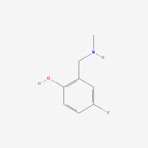 4-fluoro-2-(methylaminomethyl)phenol (CAS: 1363166-05-5) - Chemical Structure and Molecular Formula 