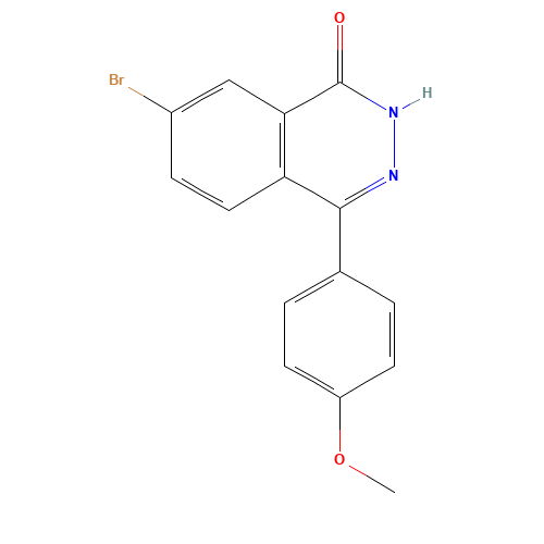 7-bromo-4-(4-methoxyphenyl)-2H-phthalazin-1-one (CAS: 1309196-18-6) - Chemical Structure and Molecular Formula 