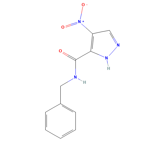 N-benzyl-4-nitro-1H-pyrazole-5-carboxamide (CAS: 405278-65-1) - Chemical Structure and Molecular Formula 
