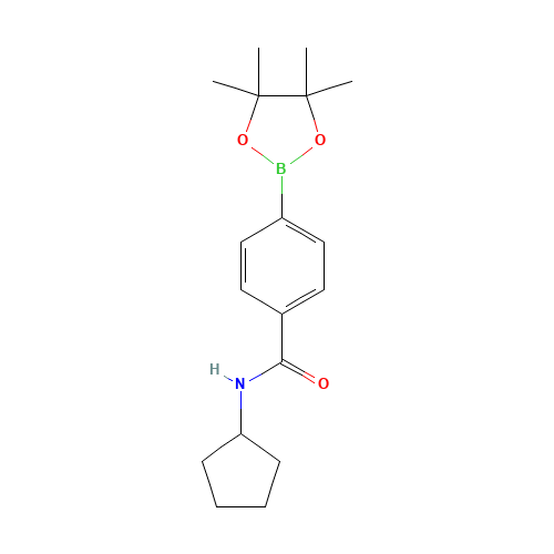 N-cyclopentyl-4-(4,4,5,5-tetramethyl-1,3,2-dioxaborolan-2-yl)benzamide (CAS: 933987-10-1) - Related Chemical Product