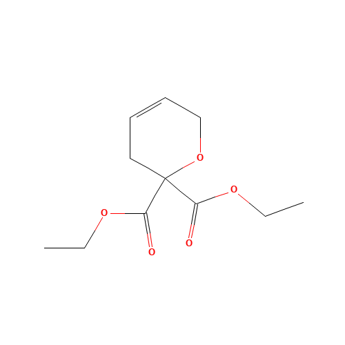 diethyl 2,5-dihydropyran-6,6-dicarboxylate (CAS: 24588-58-7) - Chemical Structure and Molecular Formula 