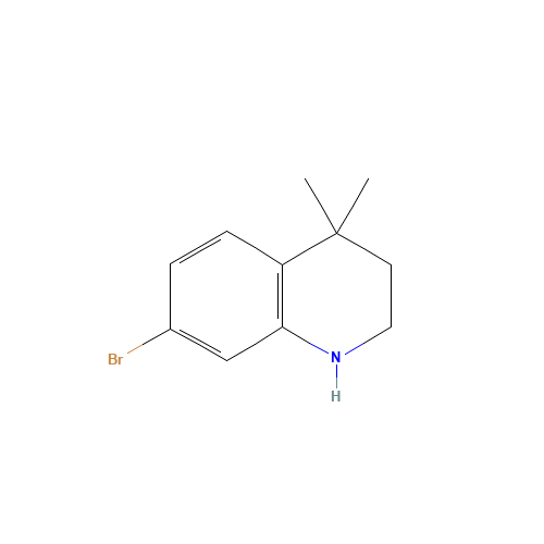 7-bromo-4,4-dimethyl-2,3-dihydro-1H-quinoline (CAS: 158326-77-3) - Chemical Structure and Molecular Formula 