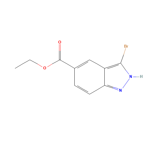 ethyl 3-bromo-2H-indazole-5-carboxylate (CAS: 192945-25-8) - Chemical Structure and Molecular Formula 