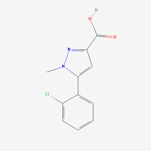 5-(2-chlorophenyl)-1-methylpyrazole-3-carboxylic acid (CAS: 845675-35-6) - Chemical Structure and Molecular Formula 