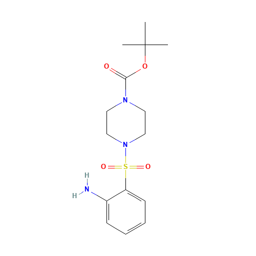 tert-butyl 4-(2-aminophenyl)sulfonylpiperazine-1-carboxylate (CAS: 444087-23-4) - Chemical Structure and Molecular Formula 