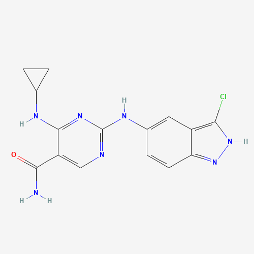 2-[(3-chloro-2H-indazol-5-yl)amino]-4-(cyclopropylamino)pyrimidine-5-carboxamide (CAS: 1198302-95-2) - Related Chemical Product