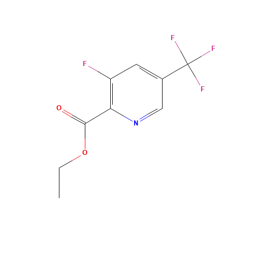 ethyl 3-fluoro-5-(trifluoromethyl)pyridine-2-carboxylate (CAS: 207994-07-8) - Chemical Structure and Molecular Formula 