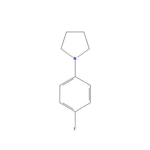 1-(4-fluorophenyl)pyrrolidine (CAS: 4280-34-6) - Chemical Structure and Molecular Formula 