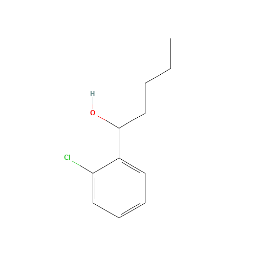 1-(2-chlorophenyl)pentan-1-ol (CAS: 22869-36-9) - Chemical Structure and Molecular Formula 